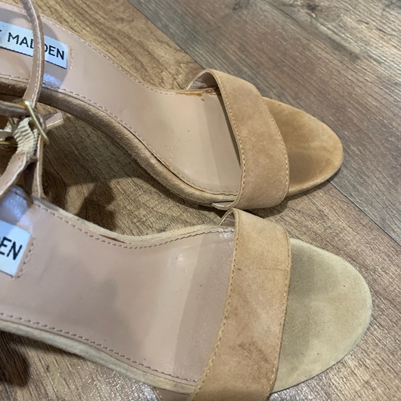 Steve Madden leather upper Carson heel sandals shoes size 6.5M - Picture 4 of 7